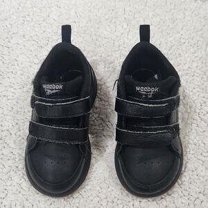 Reebok Kids Black Velcro Sneakers
